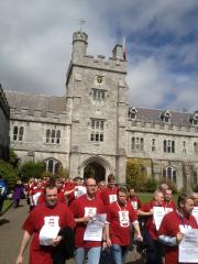 Tyndall based UCC staff in front of the Arch