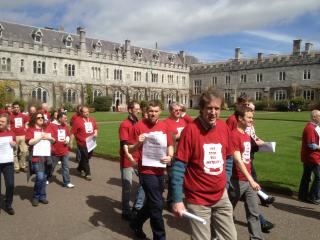 Tyndall based UCC staff walk the quad