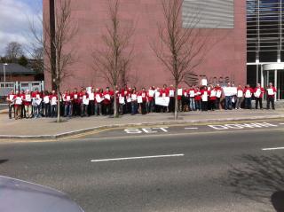 Tyndall based UCC staff in front of Tyndall