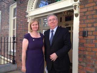 President Marie Clarke and Minister Pat Rabbitte - ADC 2013