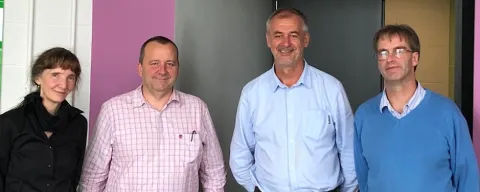 IURHEEC Visit - Left to Right:  Vesnica Garasic, IURHEEC, Frank Jones, IFUT, Petar Pervan, President of IURHEEC and Dr Alastair McKinstry, IFUT