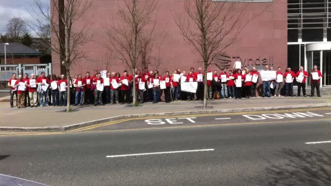 Tyndall based UCC staff in front of Tyndall