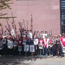IFUT and SIPTU staff of UCC picketing outside Tyndall - 13th May 2015
