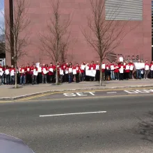 Tyndall based UCC staff in front of Tyndall