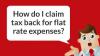 Tax Back Expenses Claim